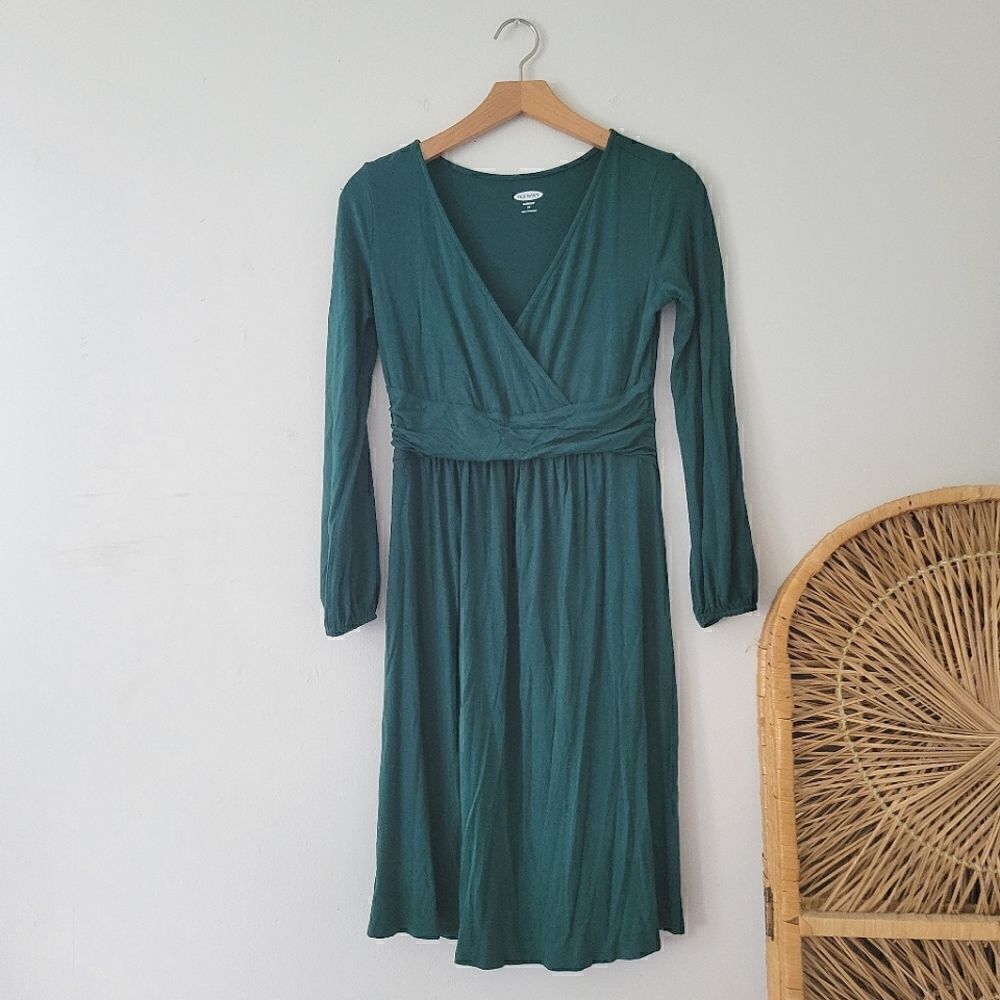 Old Navy Maternity Dress Victorian Jade Green XS